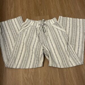 Sienna Sky Striped Pants in Black and White